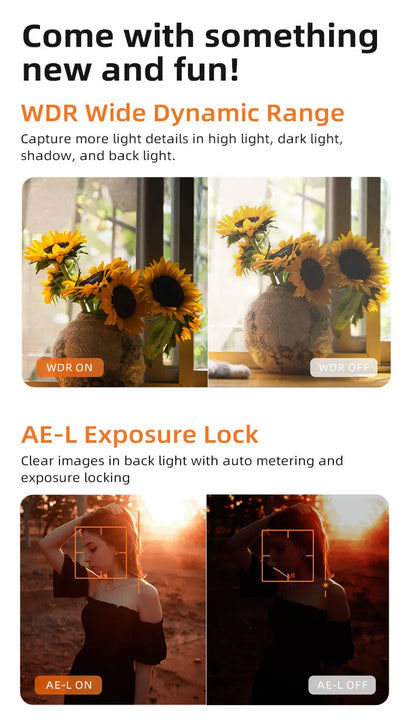 ORDRO M5 Action Camera 4k Handheld Pocket Digital Camcorder 3-axis Gimbal Stabilization IR Night Vision Vlog Videos Camara