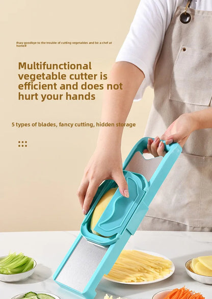 Multi-Functional Slicer, Kitchen Tool, Grater, Shredder, Potato Shredder, Double-Door Multi-Functional Slicer, Grater