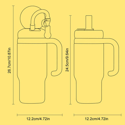 710ML Stainless Steel Whale Fountain Tumbler with Handle Leak Proof Whale Squirt Drinking Cup Water Bottle with Straw Cute Gift