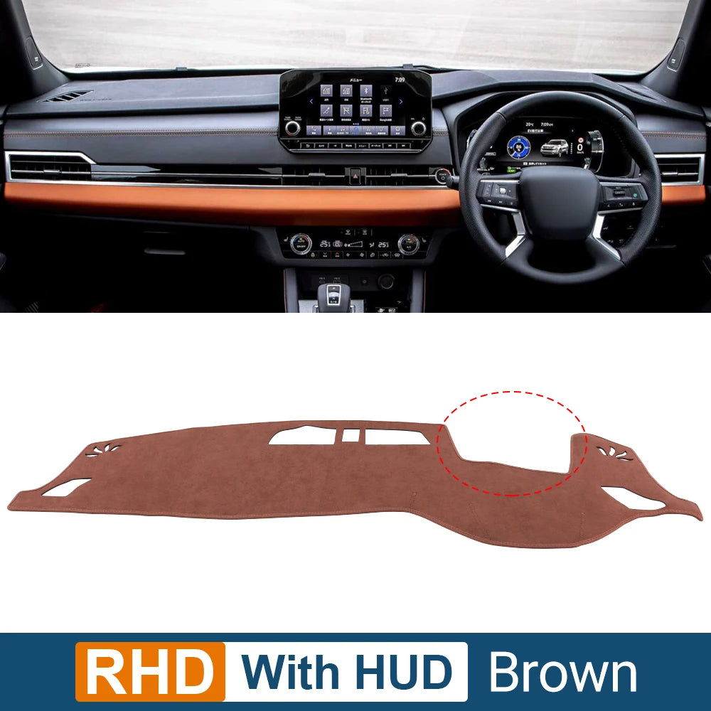 Car Dashboard Cover For Mitsubishi Outlander 4 PHEV 2021 2022 2023 2024 Instrument Desk Sun Shade Mat Non-slip Pad Accessories