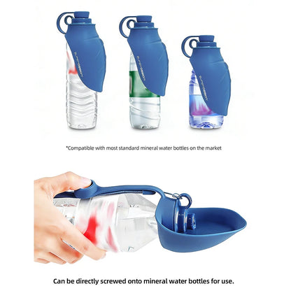 New 300ml Dog Outdoor Kettle With Foldable Mini Silicone Leaf Dust Bottle Stopper Portable Water Dispenser Pet Water Dispenser