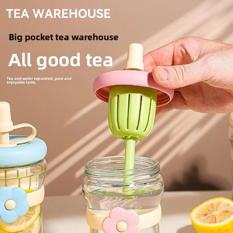 Cute Glass Flower Cartoon Tea Strainer