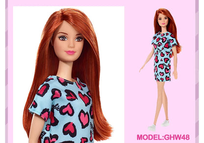 Original Mattel Barbie Fashionistas Doll Music Star Blonde Hair Bjd with Accessories Toys for Girls Collection Educational Props
