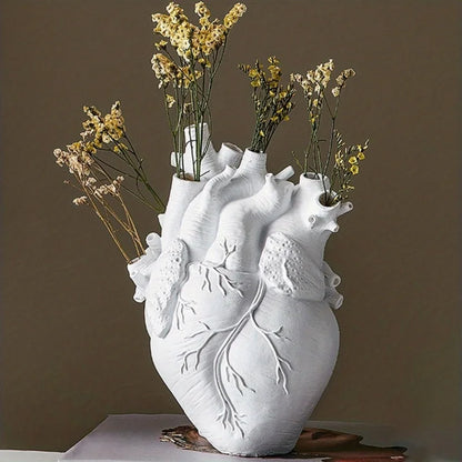 Heart-shaped Resin Vase for Flower Arrangement