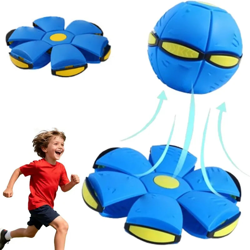 Magic Meta Ball with 3Lamps Magic Bouncing Ball Children's Bouncing Magic Flying Saucer Bouncy Ball Parent-Child Interaction Toy
