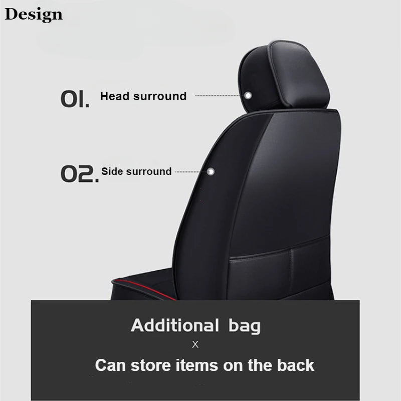 Auto Set Car Seat Covers PU Leather Single Front Split Bench Protector Four Season Universal Fit Most Car SUV Car Accessories