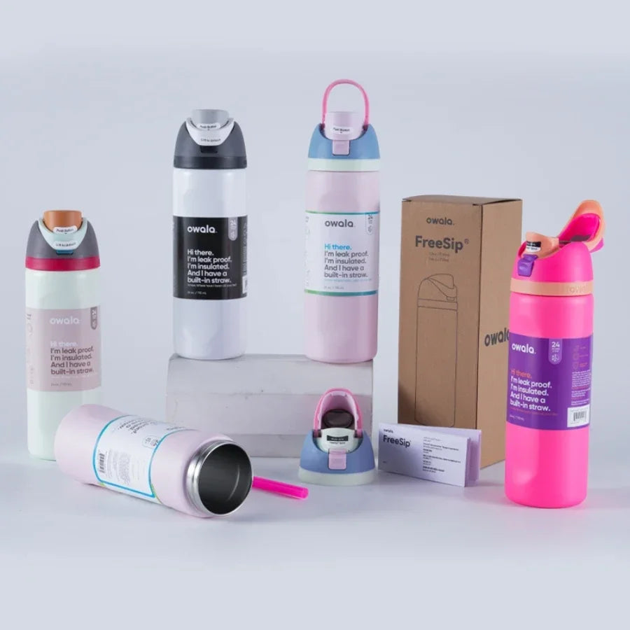 Owala Insulated Stainless Steel Water Bottle with Straw, BPA-Free Sports Water Bottle, Great for Travel,32Oz