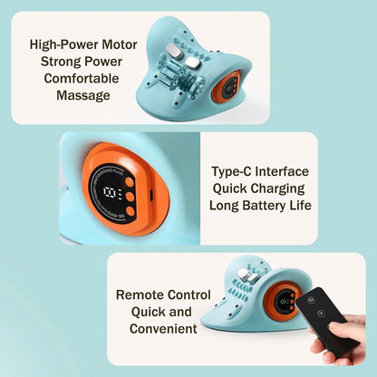 Electric Cervical Massager Neck Stretcher Chiropractic Traction Head Acupoint Massage Pillow Shouder Body Massager