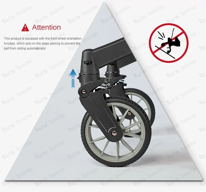 4-in-1 baby two-way stroller Multifunctional newborn baby stroller 3in1 Foldable Basket type seat baby carriage