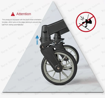 4-in-1 baby two-way stroller Multifunctional newborn baby stroller 3in1 Foldable Basket type seat baby carriage