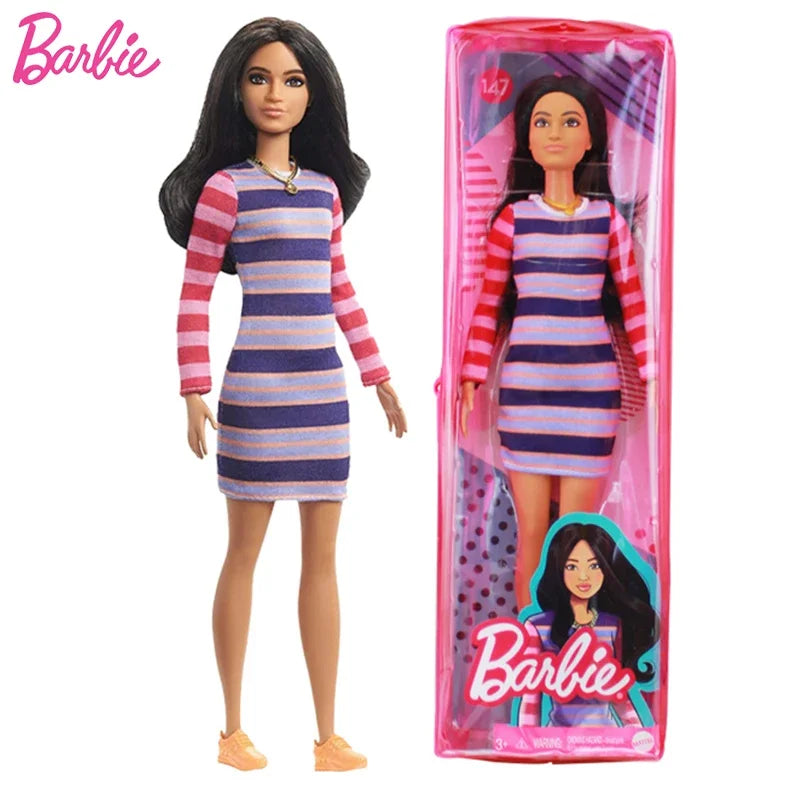 Original Mattel Barbie Fashionistas Doll Music Star Blonde Hair Bjd with Accessories Toys for Girls Collection Educational Props