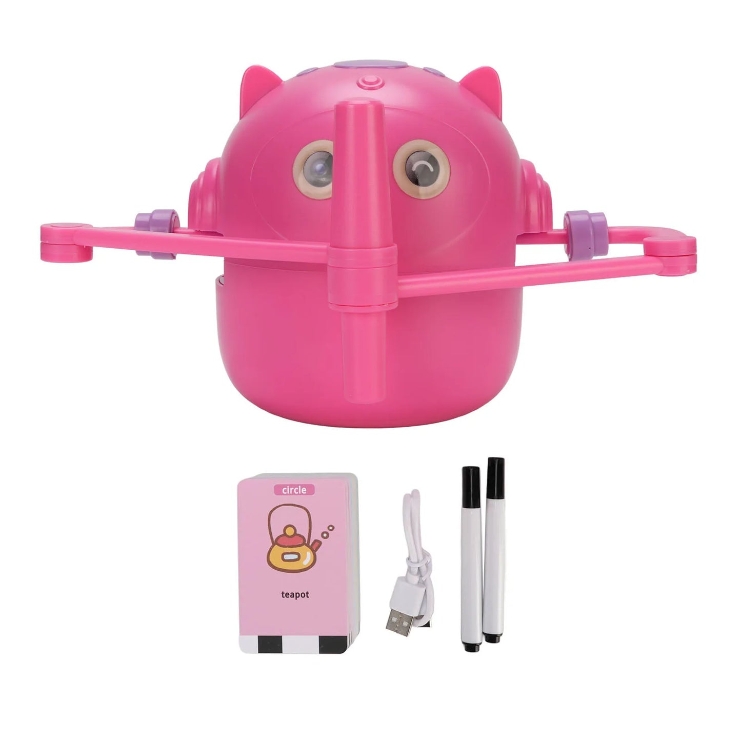 Smart Drawing Robot Educational Interactive Drawing Machine Painting Learning Toy with 2 Pens 100 Sheets Cards