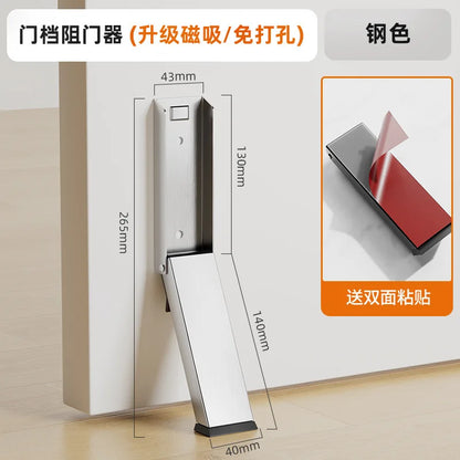 Black Door Block Door Stopper Door Entry Windproof Door Seam Stopper Anti-collision Safety Door Blockage Door Top Door Device