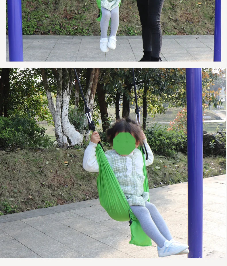 Kids Pod Swing Seat Comfortable Garden Hammock Chair Durable Portable Decor for Indoor Outdoor Use Parent-child Toys