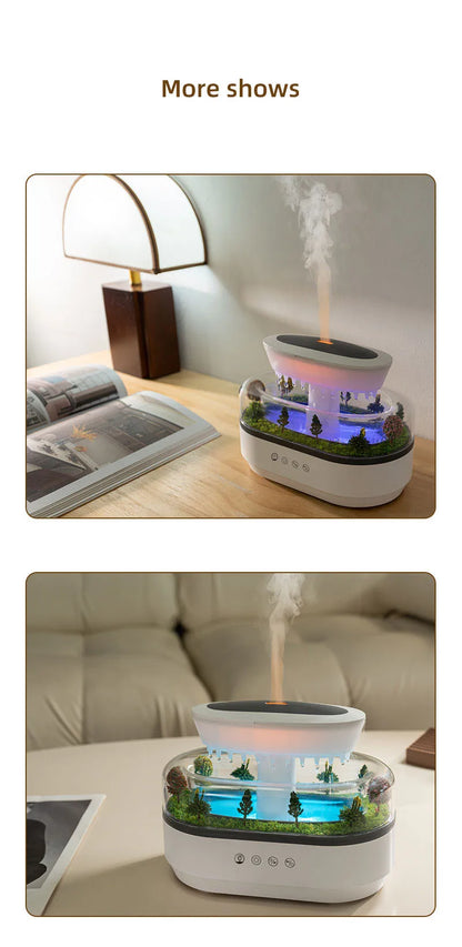 250ml Raindrop Aroma Diffuser with Color Light