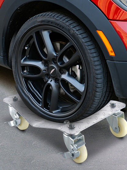 SucceBuy Vehicle Positioning Wheel Dollies 680Kg Per Dolly 2Pcs Car Wheel Dollies Car Skate Dolly Van Positioning Garage Jack