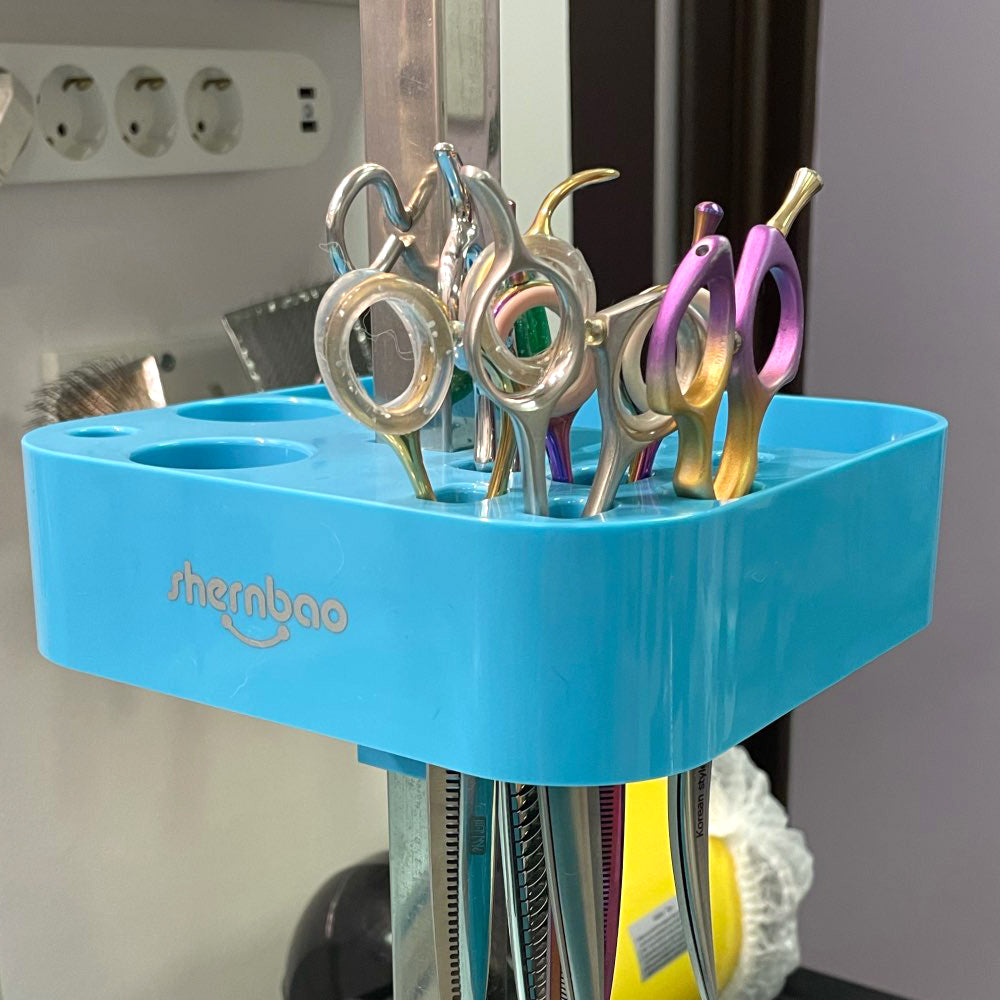 Dog Cat Supplies Groomer Tool On the bracket Table Scissors Dog Comb Boxes Pet Grooming Tools Plastic Storage Box