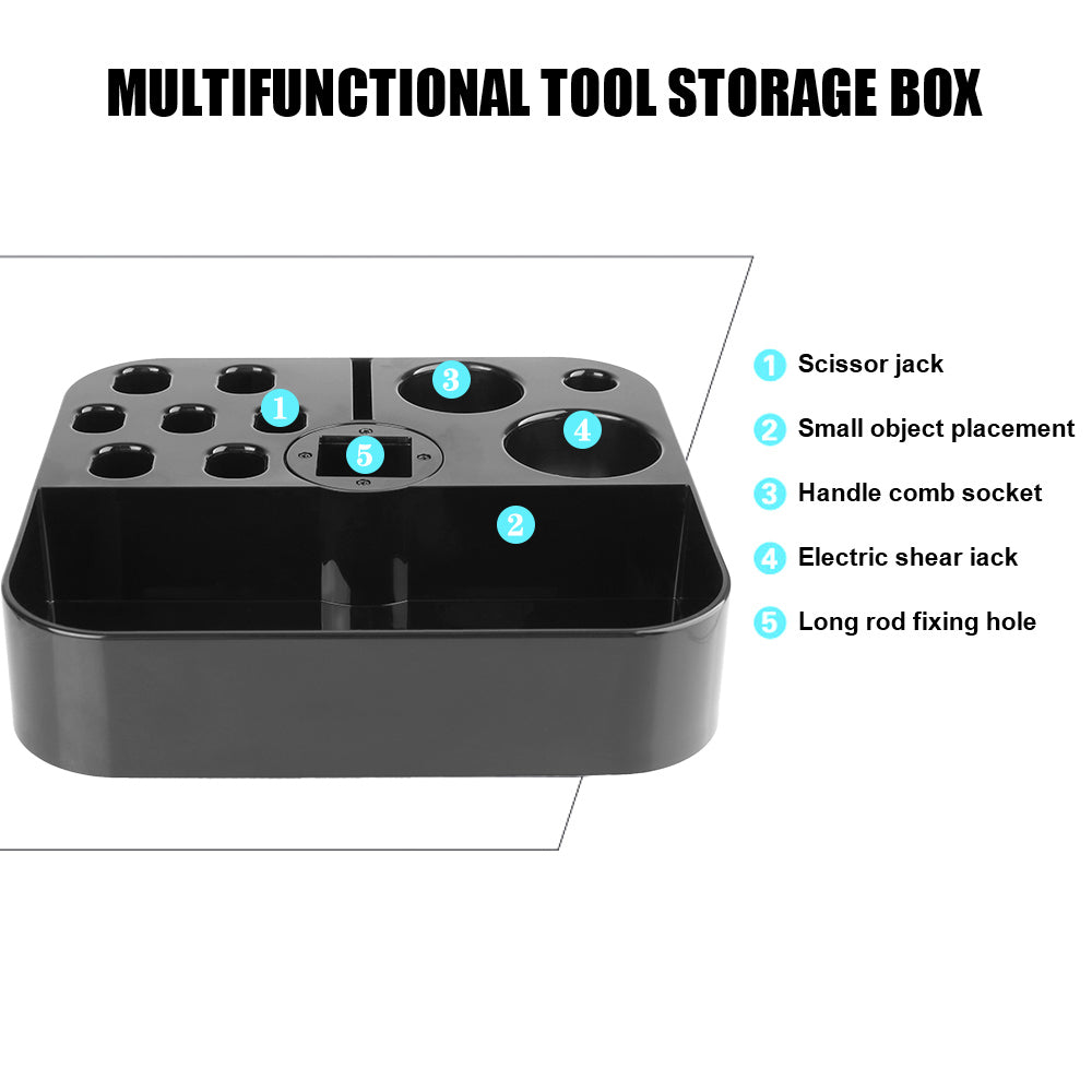 Dog Cat Supplies Groomer Tool On the bracket Table Scissors Dog Comb Boxes Pet Grooming Tools Plastic Storage Box